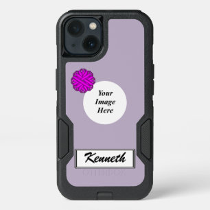 Purple Flower Ribbon Template by Kenneth Yoncich iPhone 13 Case