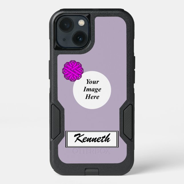 Purple Flower Ribbon Template by Kenneth Yoncich Otterbox iPhone Case (Back)