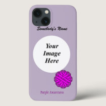 Purple Flower Ribbon Tmpl by Kenneth Yoncich iPhone 13 Case