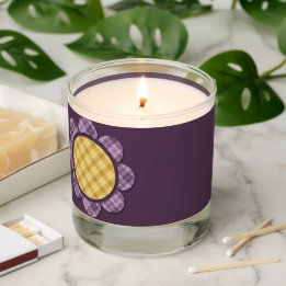 Purple Flower Scented Candle