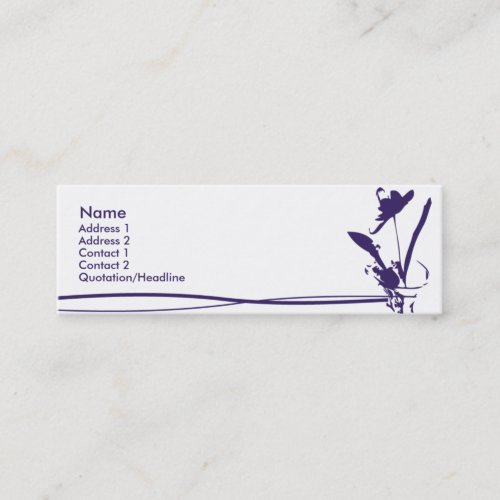 Purple Flower - Skinny Business Card