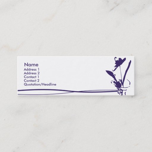 Customizable Purple Flower - Skinny Business Card