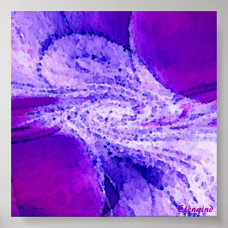 Purple Flower Soul Watercolor Poster