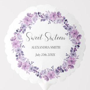 Purple Flower Sweet Sixten Balloon