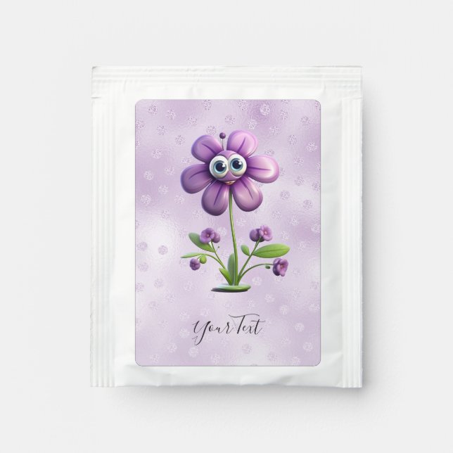 Purple Flower Tea Bag Drink Mix (Front)