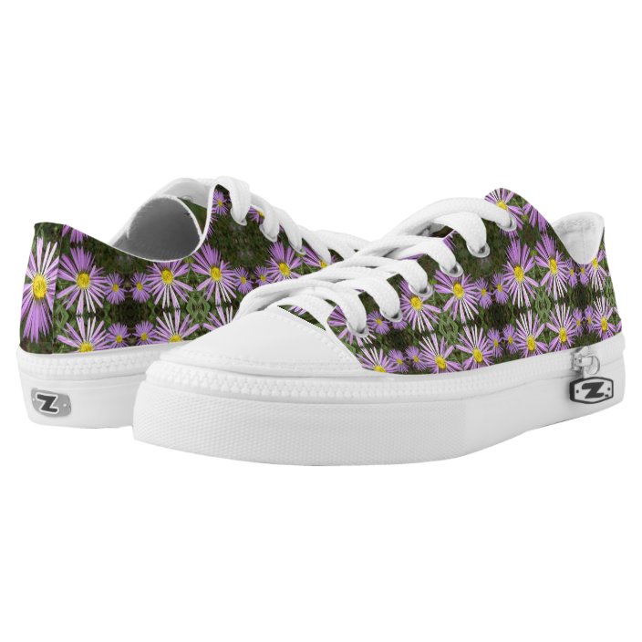 Purple Flower Tennis Shoes | Zazzle.com