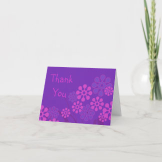 Purple Flower Thank You Card