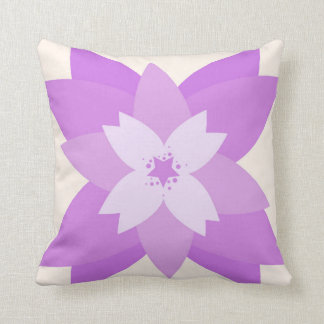Purple Flower Throw Pillow