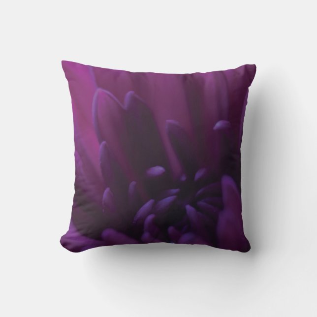 Purple Flower Throw Pillow (Front)