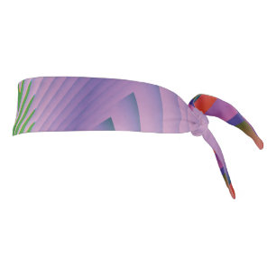 Purple Flower Tie Headband