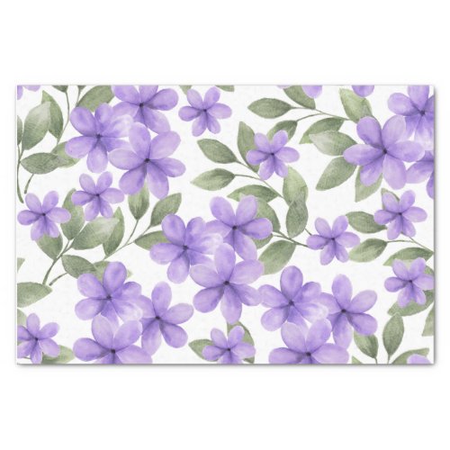 purple flower tissue paper