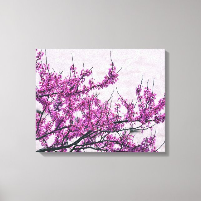 Purple Flower Tree Canvas Art Print  (Front)