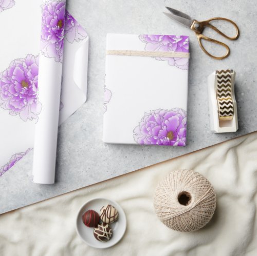 Purple Flower Wrapping Paper