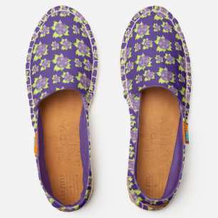 Purple Flowered Casual Shoes