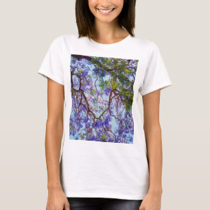 Purple Flowering Jacaranda Tree Oil Paint, T-Shirt