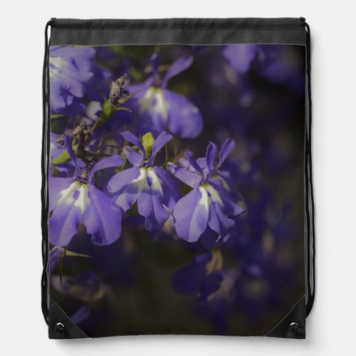 purple flowers 1          drawstring bag