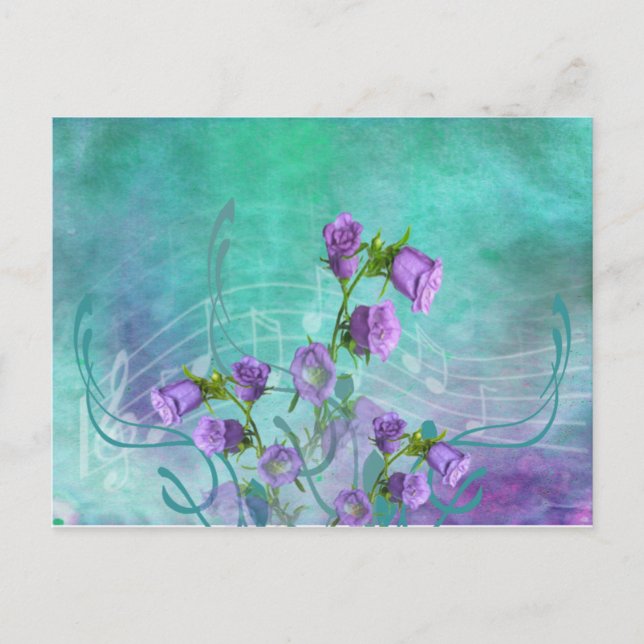 Purple Flowers and Musical Notes (Front)