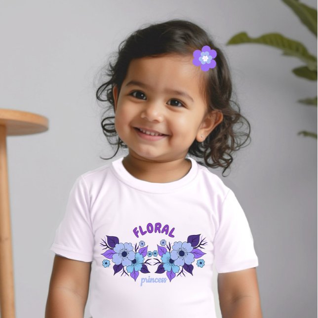 Purple flowers baby T-Shirt (Creator Uploaded)