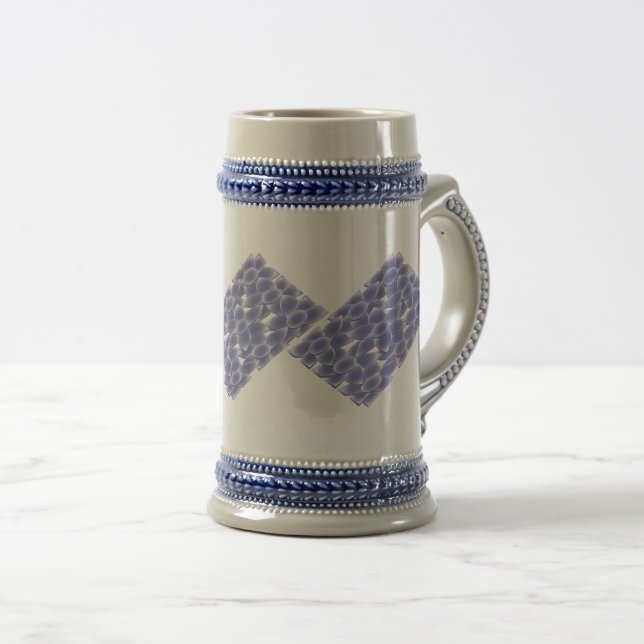 Purple flowers beer stein (Front Right)