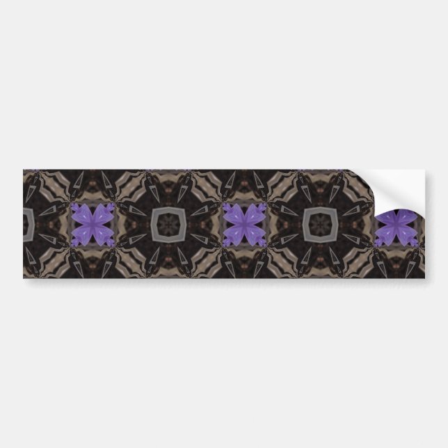 Purple Flowers Bumper Sticker (Front)