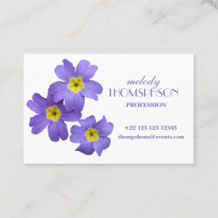 Purple Flowers Business Card