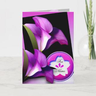 Purple Flowers Card
