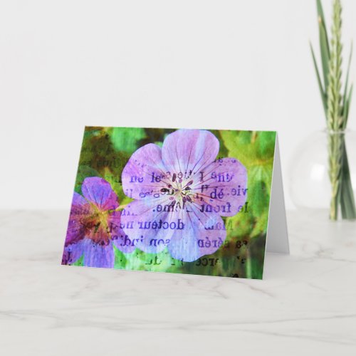 Purple Flowers Card