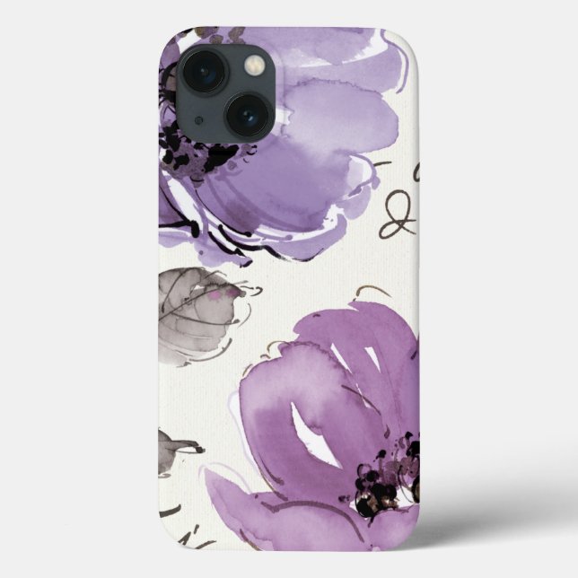 Purple Flowers Case-Mate iPhone Case (Back)