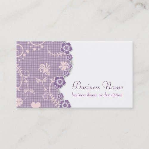 Purple Flowers Country Style Cute Business Card