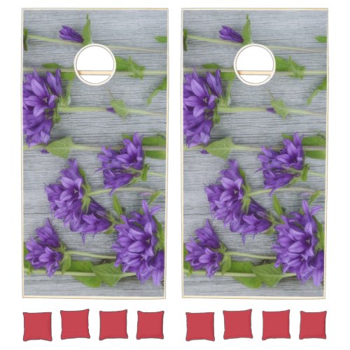 Purple Flowers Design  Zazzle_Growshop Cornhole Set
