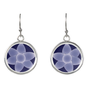 Purple flowers earrings