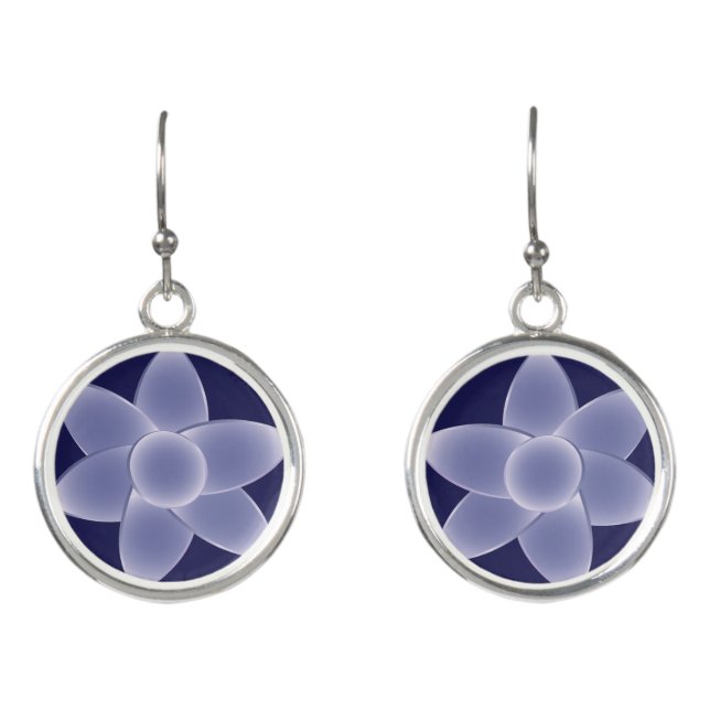 Purple flowers earrings (Front)