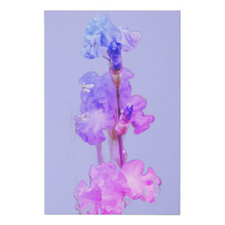 Purple flowers Faux Wrapped Canvas Print