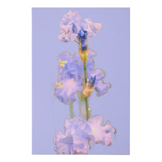 Purple flowers Faux Wrapped Canvas Print