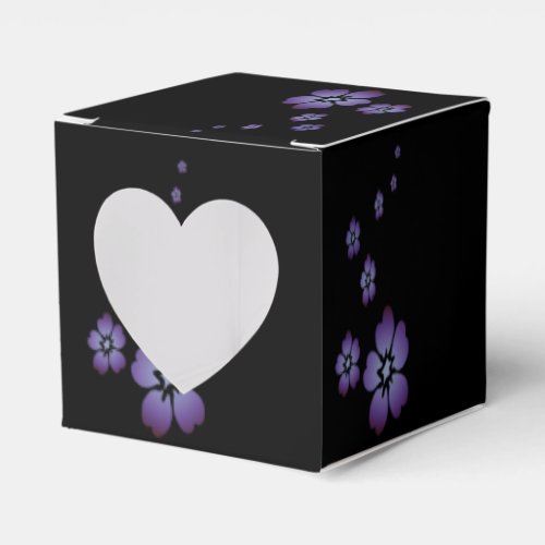 Purple Flowers Favor Boxes