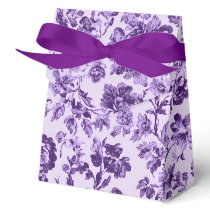 Purple Flowers Favor Boxes