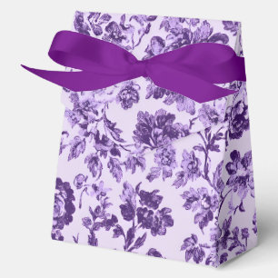 Purple Flowers Favor Boxes