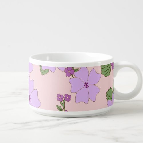 Purple Flowers Floral Pattern Pattern Of Flowers Bowl