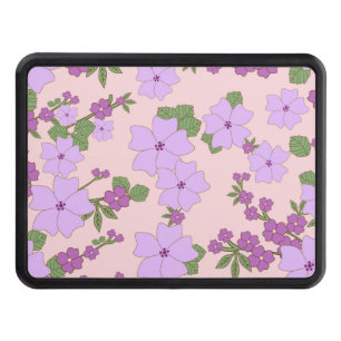 Purple Flowers, Floral Pattern, Pattern Of Flowers Hitch Cover