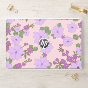 Purple Flowers, Floral Pattern, Pattern Of Flowers HP Laptop Skin