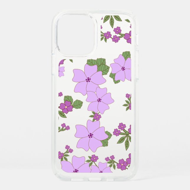 Purple Flowers, Floral Pattern, Pattern Of Flowers Speck iPhone 12 Case (Front)