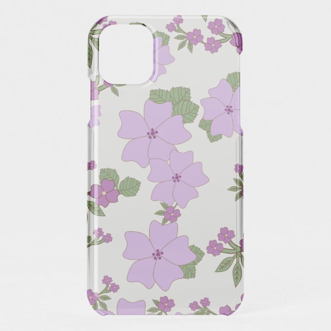 Purple Flowers, Floral Pattern, Pattern Of Flowers Uncommon iPhone Case (Back)