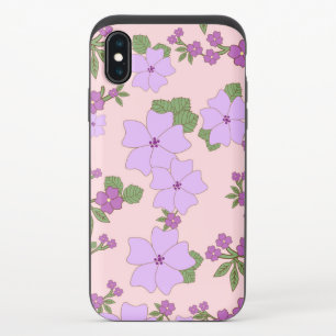 Purple Flowers, Floral Pattern, Pattern Of Flowers iPhone X Slider Case