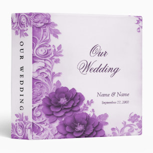 Purple Flowers Flourish Album Binder
