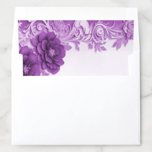 Purple Flowers Flourish Envelope Liner