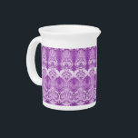 Purple Flowers Flourish Porcelain Pitcher<br><div class="desc">Beautiful Purple Flowers Flourish Porcelain Pitcher</div>