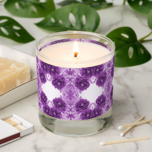 Purple Flowers Flourish Scented Jar Candle