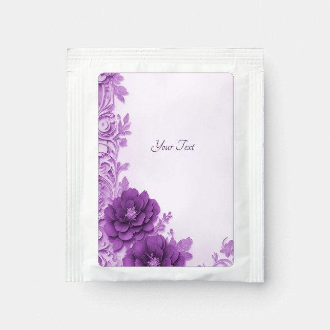 Purple Flowers Flourish Tea Bag Drink Mix (Front)