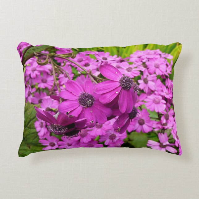 Purple Flowers from San Francisco Accent Pillow (Front)