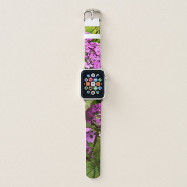 Purple Flowers from San Francisco Apple Watch Band (Front)